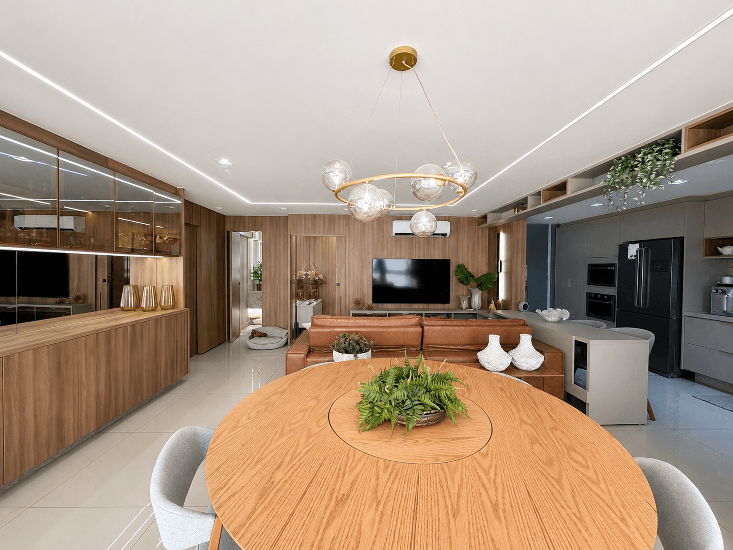 Apartamento decorado e mobiliado