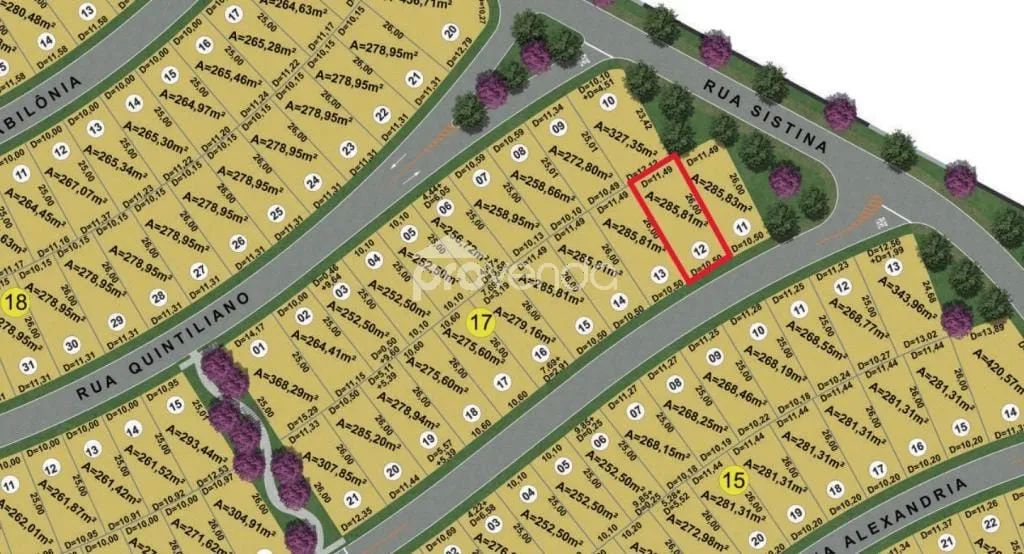 LOTE Á VENDA 285,81m² - JARDINS ROMA - SENADOR CANEDO